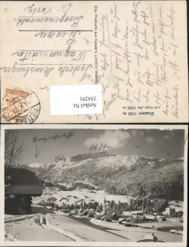 354291,Riezlern Totale m. Hoch Ifer Bergkulisse Winterbild