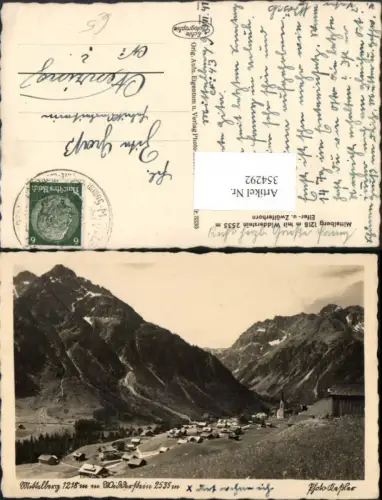 354292,Mittelberg Totale m. Widderstein Bergkulisse