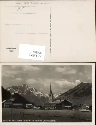 354295,Riezlern Teilansicht m. Widderstein u. Heuberg Bergkulisse