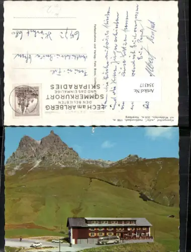 354317,Hochkrumbach b. Warth Alpengasthof Adler m. Widderstein Bergkulisse