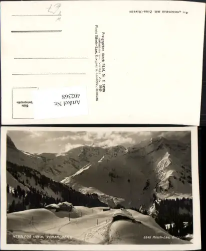 402368,Nesslegg Schröcken Bergkulisse Winterbild pub Risch-Lau 3345