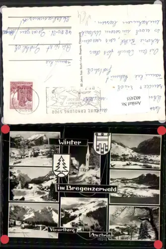 402455,Bregenzerwald Bezau Totale Kirche Winterbilder Mehrbildkarte pub Risch-Lau 13213