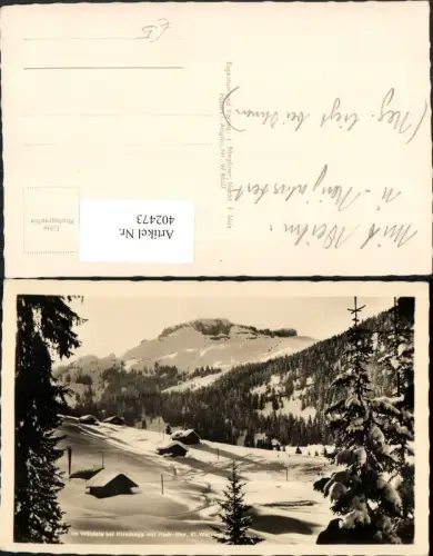 402473,Wäldele b. Hirschegg im Kleinwalsertal m. Hoch-Ifen Bergkulisse Winterbild