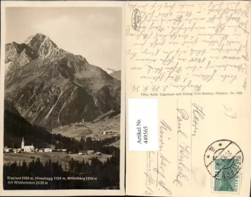 449565,Riezlern Hirschegg Mittelberg Totale m. Widderstein Bergkulisse