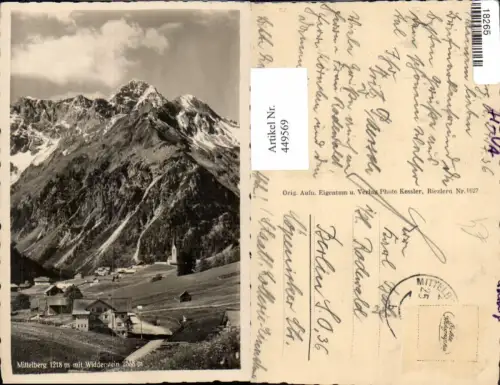 449569,Mittelberg Totale m. Widderstein Bergkulisse
