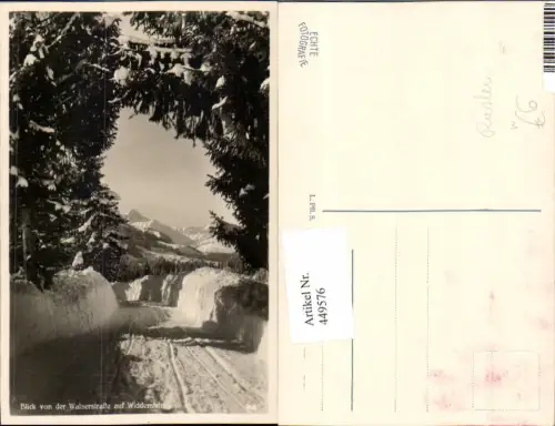 449576,Blick von d. Walserstraße b. Riezlern auf Widderstein Winterbild