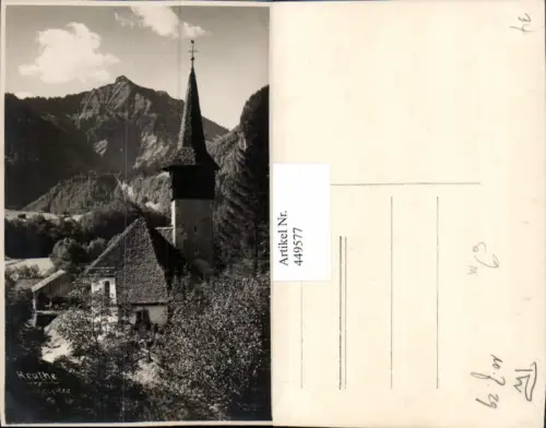 449577,Reuthe Kirche Bergkulisse