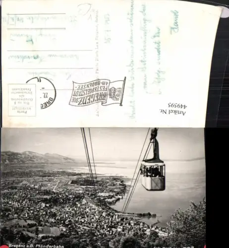 449595,Bregenz am Bodensee Totale Pfänerbahn Seilbahn pub Risch-Lau 1102