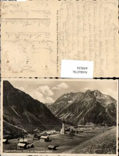 449634,Mittelberg Bödmen Totale m. Widderstein Bergkulisse