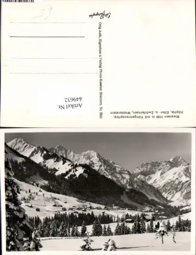 449632,Riezlern Totale m. Kühgehrenspitze Bergkulisse Winterbild