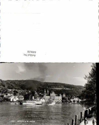 449638,Bregenz am Bodensee Teilansicht Hafen Dampfer pub Foto Rhomberg 6744