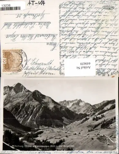 449659,Mittelberg Totale m. Widderstein Bergkulisse