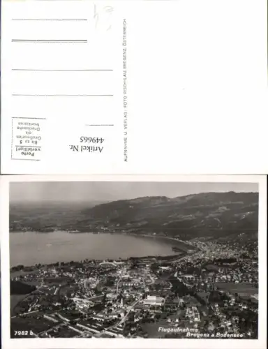 449665,Bregenz am Bodensee Totale Fliegeraufnahme pub Risch-Lau 7982
