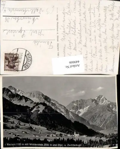 449666,Riezlern Totale m. Widderstein Bergkulisse