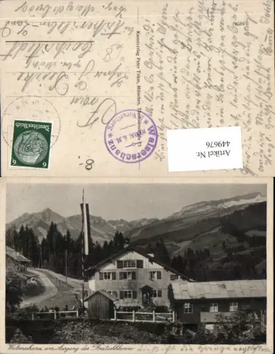 449676,Walserschanz b. Mittelberg Grenzwirtshaus Bergkulisse