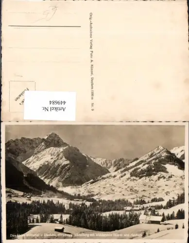 449684,Riezlern Hirschegg Mittelberg Totale m. Widderstein Bergkulisse Winterbild