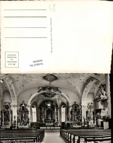 449690,Bregenz am Bodensee Stadtpfarrkirche Kirche Innenansicht pub Risch-Lau W117