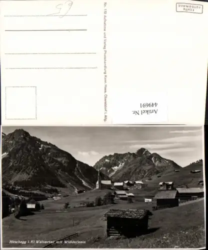 449691,Hirschegg im Kleinwalsertal Totale m. Widderstein Bergkulisse