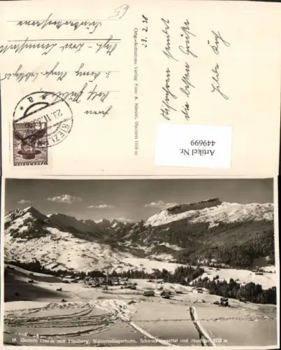 449699,Riezlern Totale m. Heuberg Hochifen Bergkulisse Winterbild