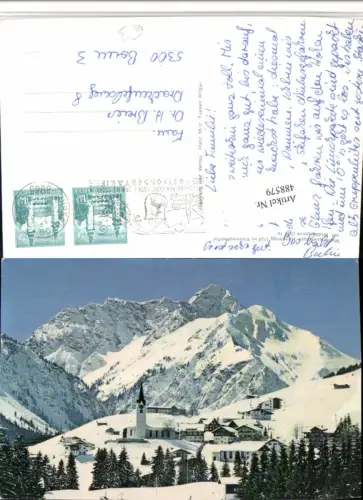 488579,Hirschegg Totale m. Widderstein Bergkulisse Winterbild