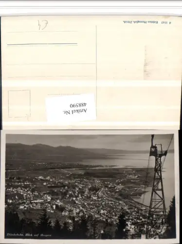 488590,Bregenz am Bodensee Totale Pfänderbahn Seilbahn