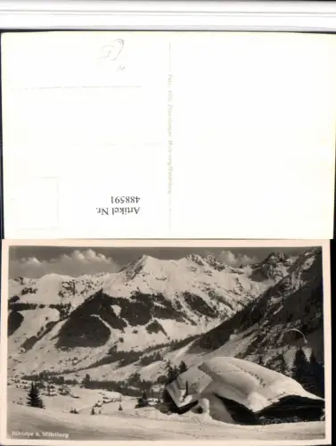 488591,Bühlalpe b. Mittelberg Totale Bergkulisse Winterbild