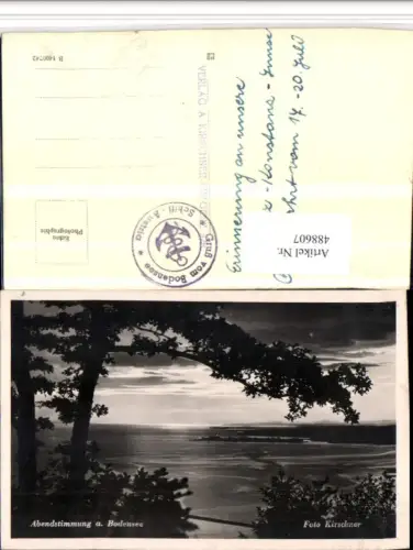 488607,Bodensee b. Bregenz Schiff Austria Stempel pub Foto Kirschner