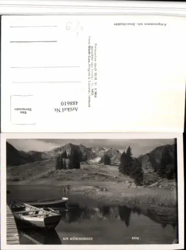 488610,Körbersee See b. Schröcken Boote Bergkulisse pub Risch-Lau 8926