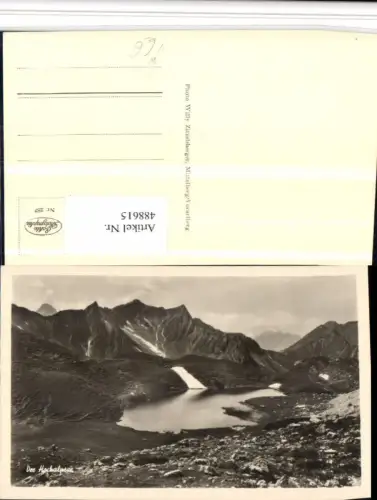 488615,Hochalpsee See b. Mittelberg Bergkulisse pub Willy Zitzelsberger