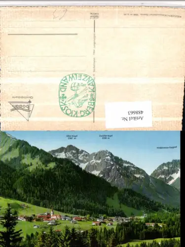 488663,Riezlern Totale m. Zwölfer-Kopf Bergkulisse