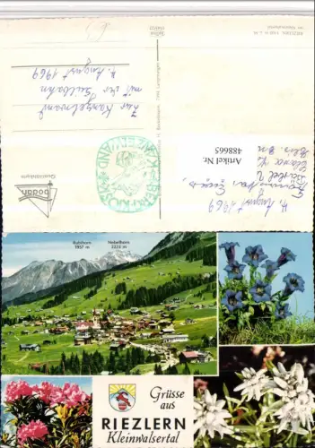 488665,Riezlern Totale Enzian Edelweiß Mehrbildkarte