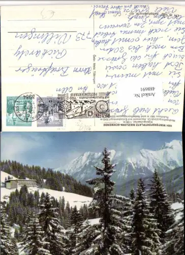 488691,Riezlern Schwende Klinik Dr. Baumann Bergkulisse Winterbild