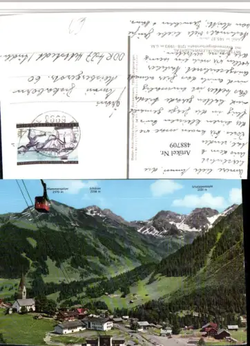 488709,Mittelberg Totale m. Walmendingerhornbahn Seilbahn Bergkulisse