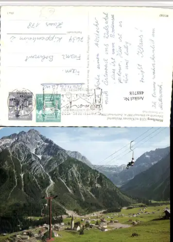 488718,Mittelberg Totale Zafernalift Sessellift Bergkulisse