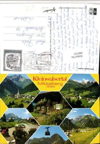 488719,Mittelberg Totale Seilbahn Sessellift Mehrbildkarte