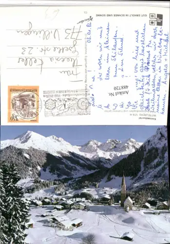 488720,Mittelberg Totale m. Schafalpenköpfen Bergkulisse Winterbild