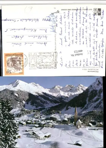 488723,Mittelberg Totale m. Schafalpenköpfen Bergkulisse Winterbild