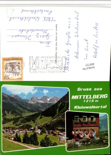 488725,Mittelberg Totale Trachten Musiker Mehrbildkarte