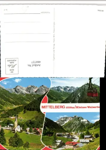 488727,Mittelberg Totale Seilbahn Mehrbildkarte