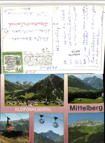 488728,Mittelberg Totale Seilbahn Gondel Mehrbildkarte