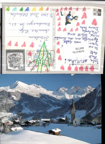 488730,Mittelberg Totale m. Hammerspitze Bergkulisse Winterbild