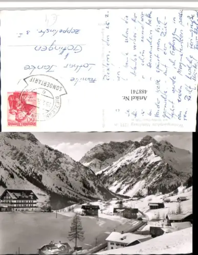 488741,Mittelberg Teilansicht m. Widderstein Bergkulisse Winterbild