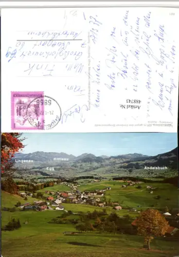 488743,Schwarzenberg Totale geg. Bregenzerwald Bergkulisse