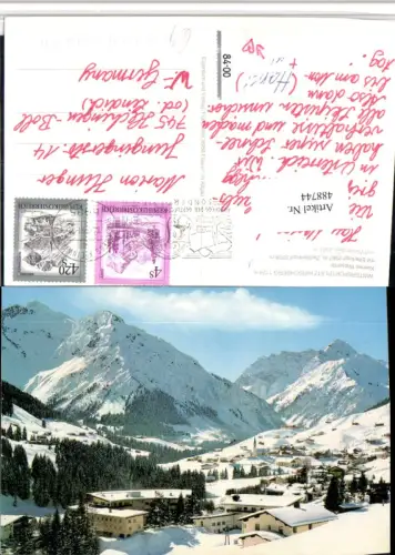 488744,Hirschegg Totale m. Elferkopf Bergkulisse Winterbild