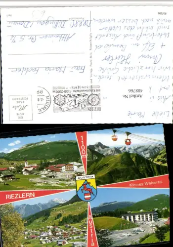 488766,Riezlern Totale Seilbahn Mehrbildkarte
