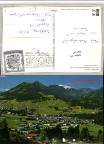 488767,Riezlern Totale m. Walmendingerhorn Bergkulisse