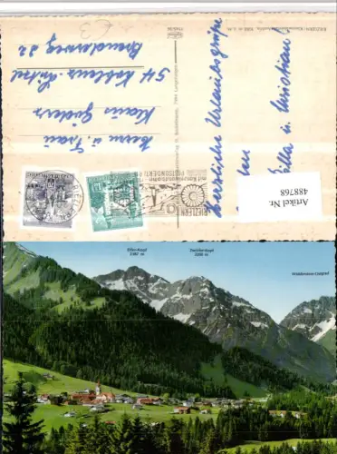 488768,Riezlern Totale m. Zwölferkopf Bergkulisse