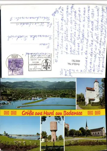 488781,Hard b. Bregenz am Bodensee Totale Kirche Turm Mehrbildkarte