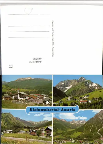 488786,Kleinwalsertal Mittelberg Hirschegg Totale Mehrbildkarte