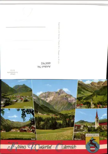 488792,Hirschegg Baad Riezlern Mittelberg Totale Mehrbildkarte